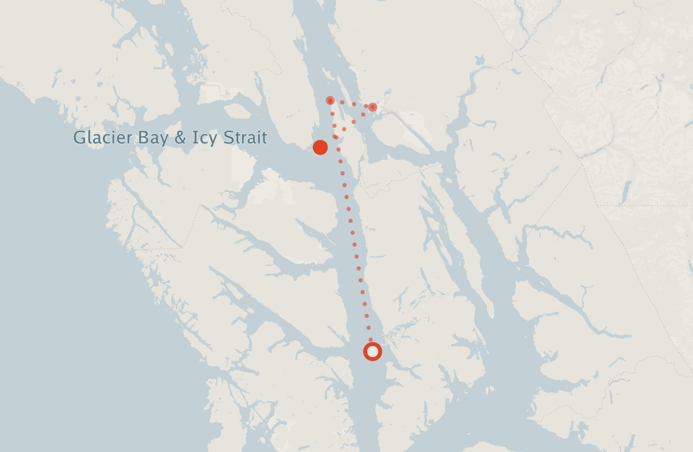 Activity map — real sighting points on an OpenStreetMap basemap
