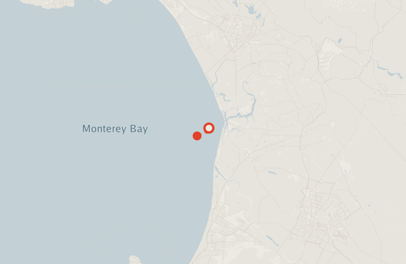 Activity map — real sighting points on an OpenStreetMap basemap