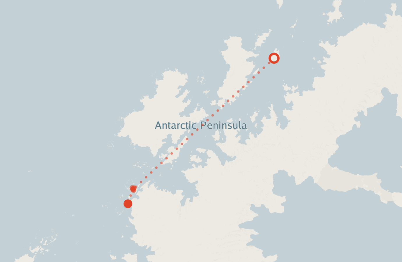 Activity map — real sighting points on an OpenStreetMap basemap