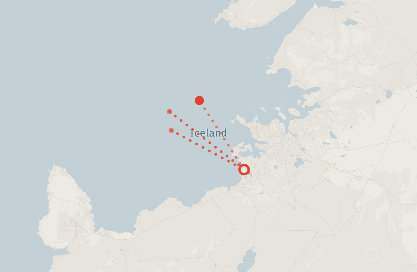 Activity map — real sighting points on an OpenStreetMap basemap