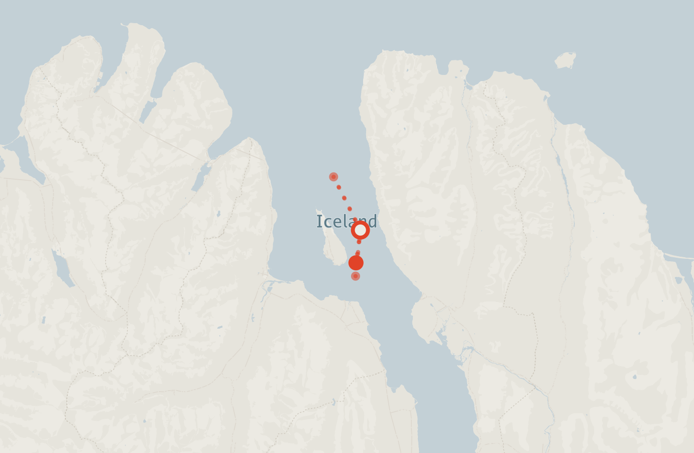 Activity map — real sighting points on an OpenStreetMap basemap