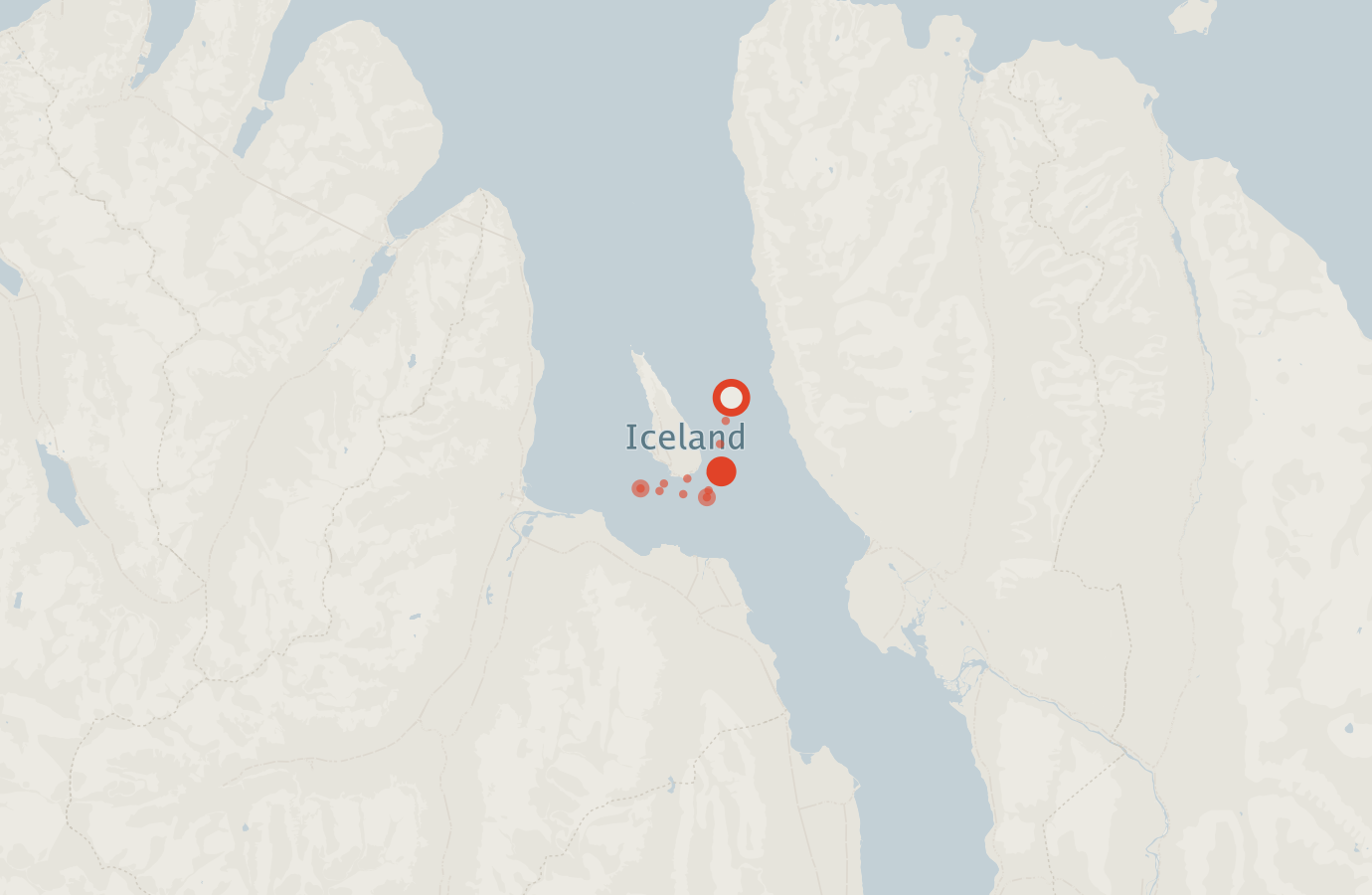 Activity map — real sighting points on an OpenStreetMap basemap