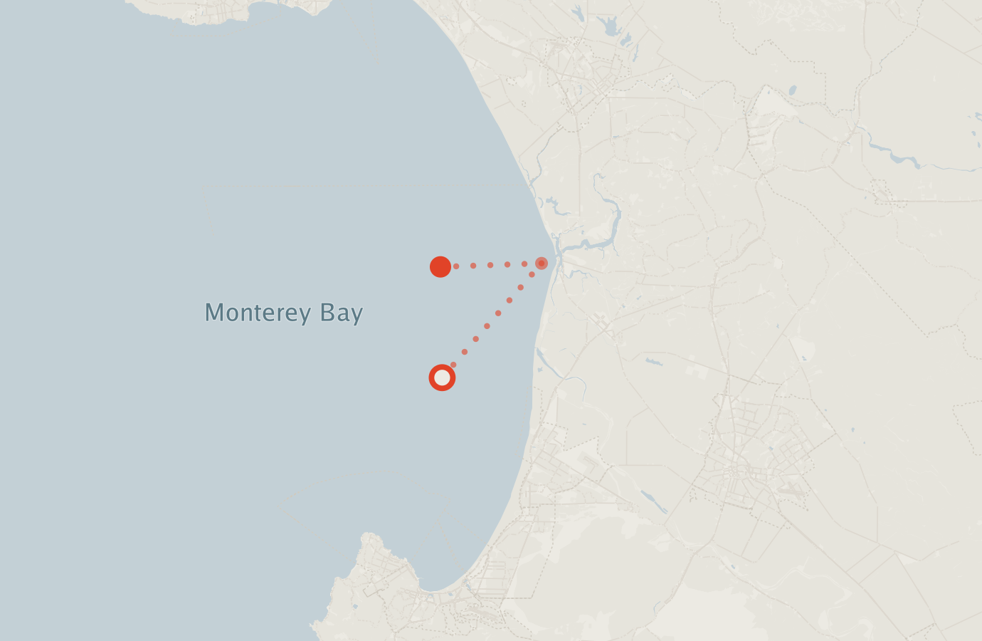 Activity map — real sighting points on an OpenStreetMap basemap